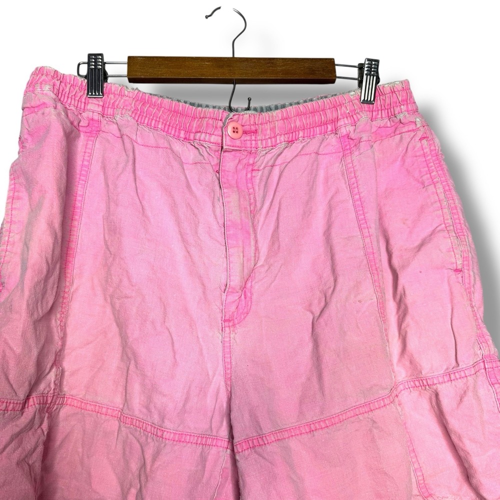 RARE Size Large VTG Board Shorts "Saturdays" Acid Wash Pink Tennis Shorts - Picture 2 of 10